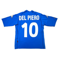 2000/01 Italy Home Football Shirt (L) Kappa #10 Del Piero - Football Finery - FF202715