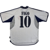 2000/01 Real Madrid Home Football Shirt (L) Adidas #10 Figo - Football Finery - FF202682