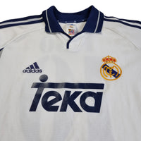 2000/01 Real Madrid Home Football Shirt (L) Adidas #10 Figo - Football Finery - FF202682