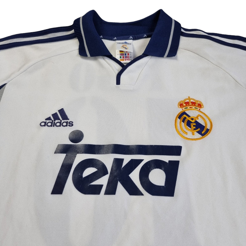 2000/01 Real Madrid Home Football Shirt (L) Adidas #10 Figo - Football Finery - FF202682