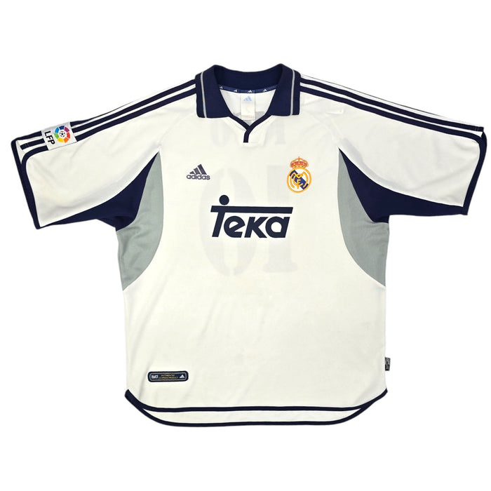 2000/01 Real Madrid Home Football Shirt (XL) Adidas #10 Figo - Football Finery - FF204463