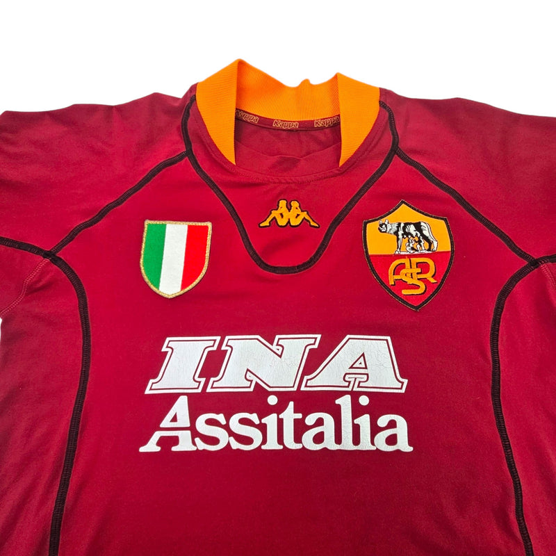 2000/01 Roma Home Football Shirt (M) Kappa #10 Totti - Football Finery - FF203297