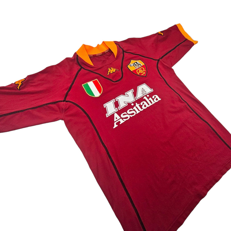 2000/01 Roma Home Football Shirt (M) Kappa #10 Totti - Football Finery - FF203297