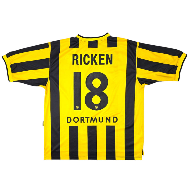 2000/02 Dortmund Home Football Shirt (XL) Goool.de #18 Ricken - Football Finery - FF204253