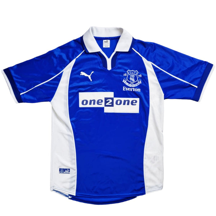 2000/02 Everton Home Football Shirt (S) Puma - Football Finery - FF202572