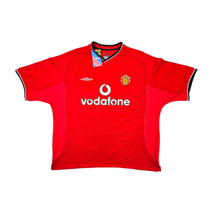 2000/02 Manchester United Home Football Shirt (XL) Umbro #18 Scholes - Football Finery - FF203442