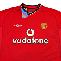 2000/02 Manchester United Home Football Shirt (XL) Umbro #18 Scholes - Football Finery - FF203442