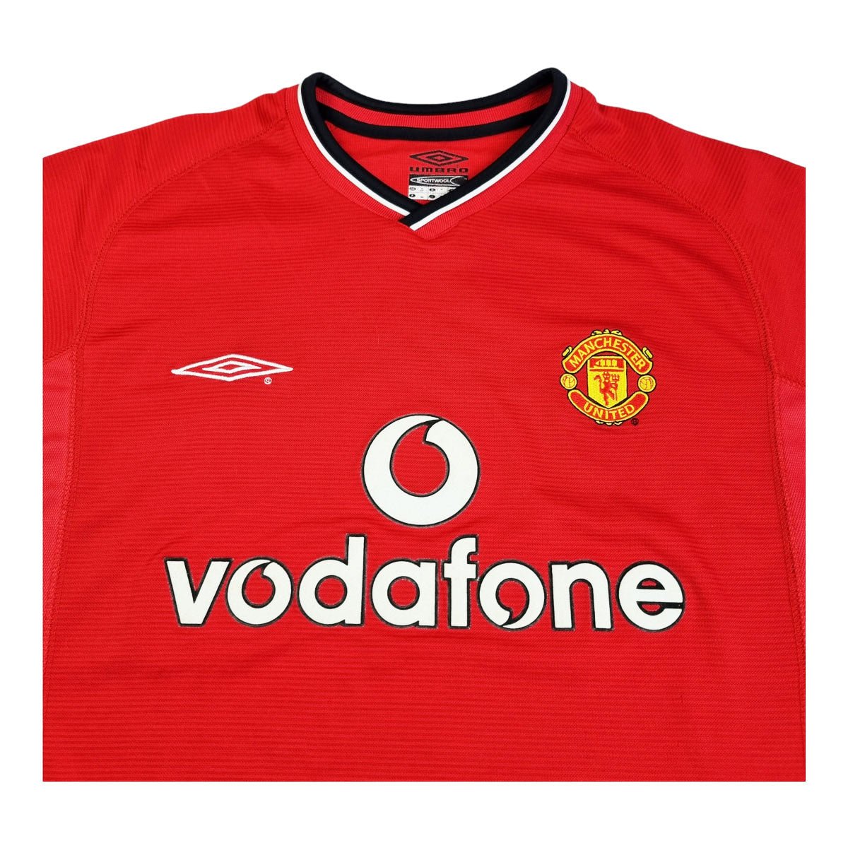 2000/02 Manchester Utd Home Football Shirt (M) Umbro #7 Beckham - Football Finery - FF202780