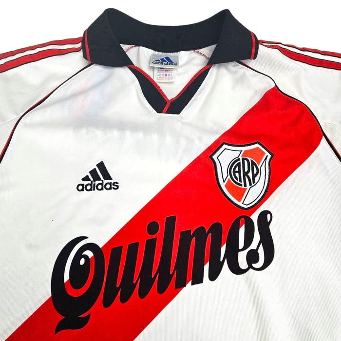 2000/02 River Plate Home Football Shirt (M) Adidas - Football Finery - FF203335