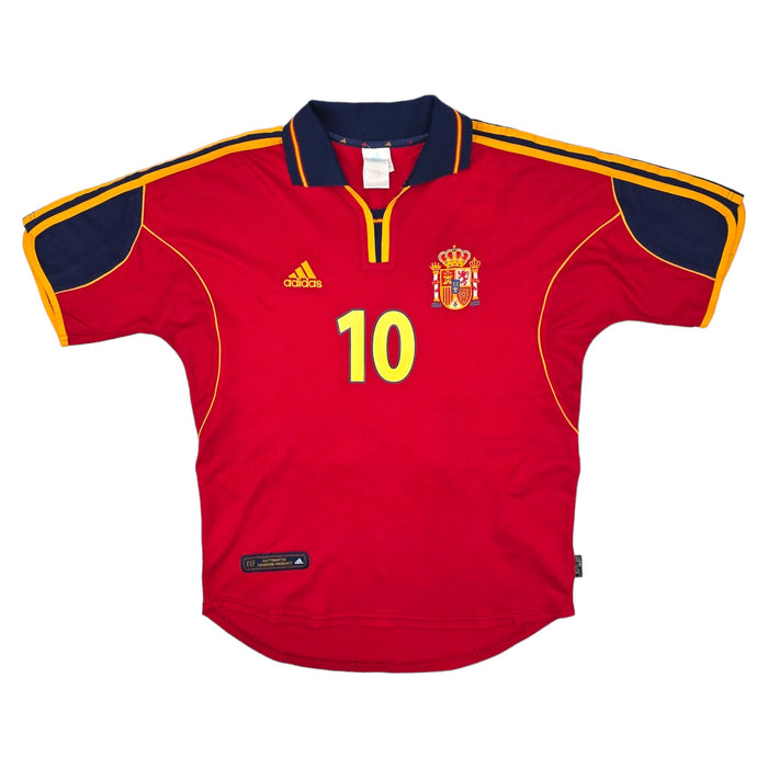 2000/02 Spain Home Football Shirt (M) Adidas #10 Raul - Football Finery - FF204110