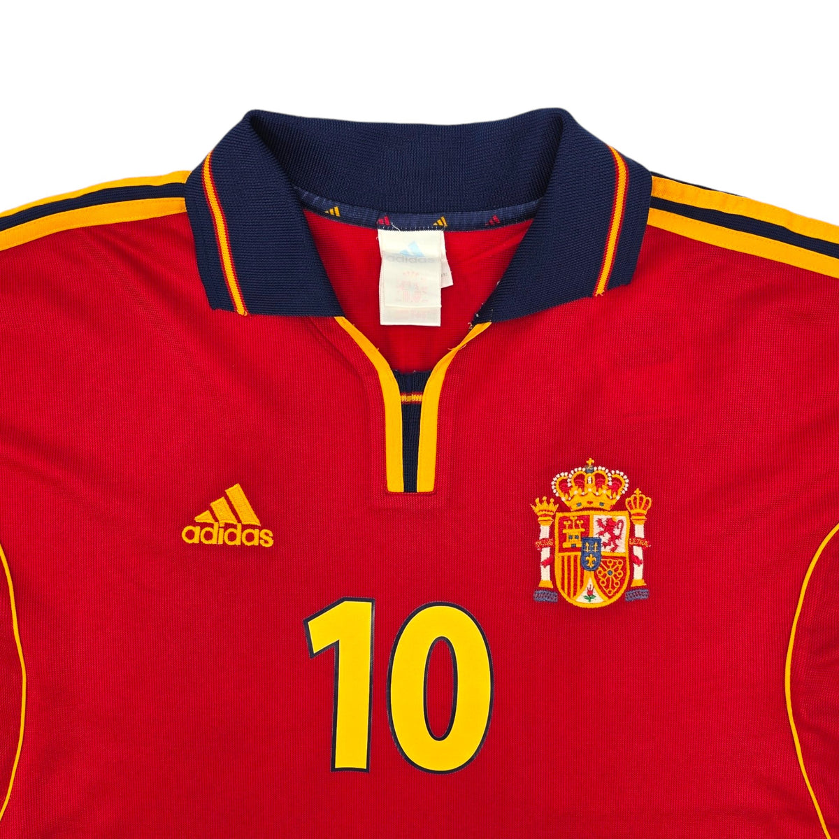 2000/02 Spain Home Football Shirt (M) Adidas #10 Raul - Football Finery - FF204110