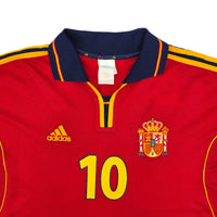 2000/02 Spain Home Football Shirt (M) Adidas #10 Raul - Football Finery - FF204110