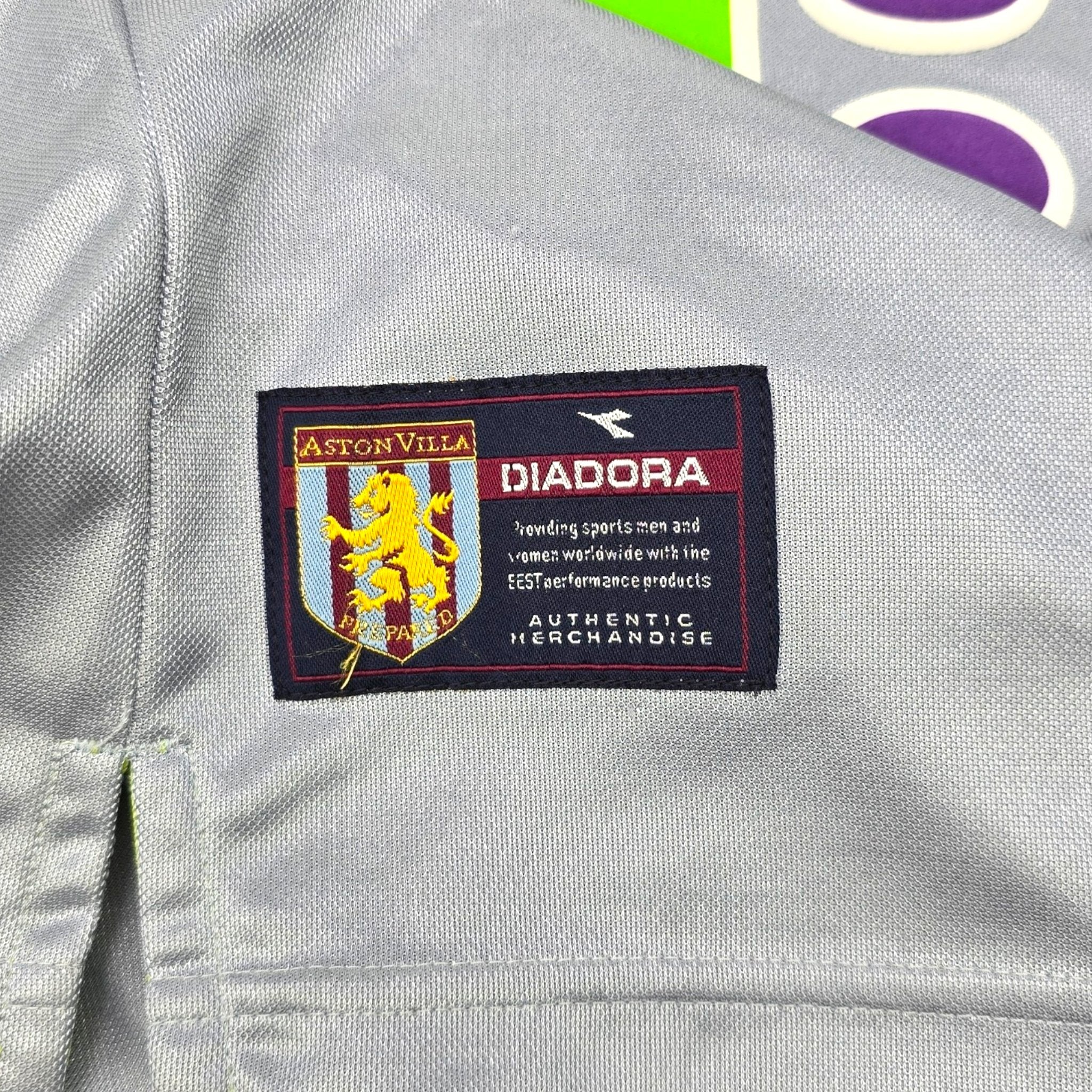 2001/02 Aston Villa Away Football Shirt (2XL) Diadora #20 Hadji