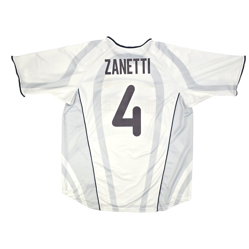 2001/02 Inter Milan Away Football Shirt (XL) Nike #4 Zanetti - Football Finery - FF204462