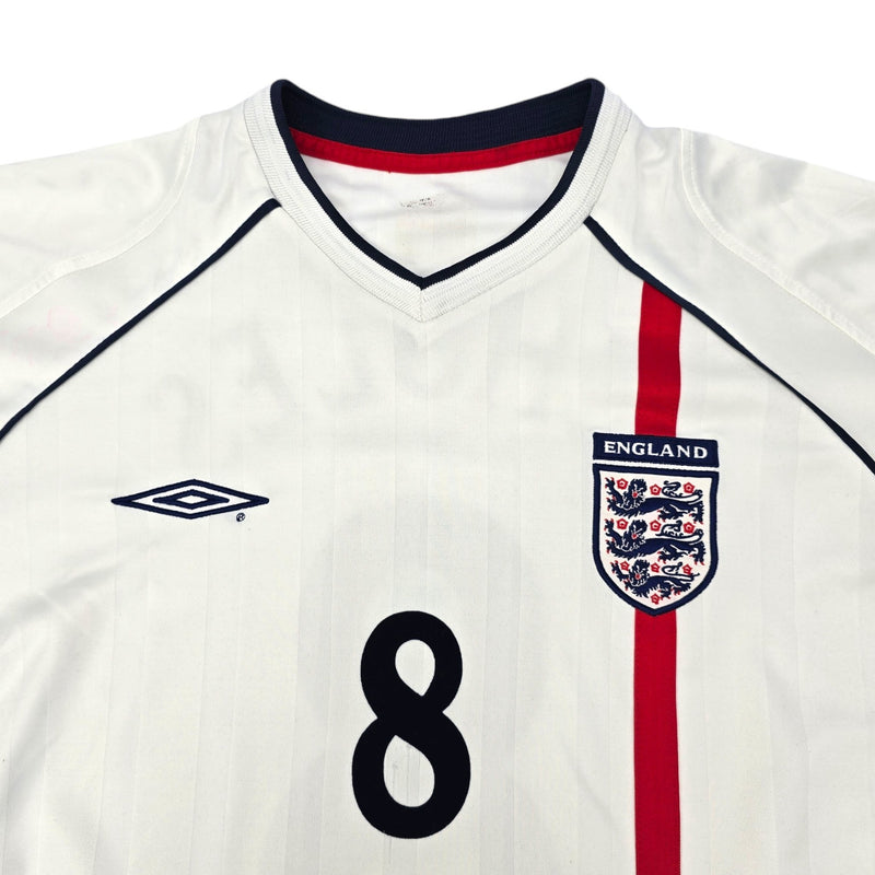 2001/03 England Home Football Shirt (2XL) Umbro #8 Scholes - Football Finery - FF204232