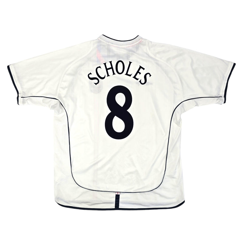 2001/03 England Home Football Shirt (2XL) Umbro #8 Scholes - Football Finery - FF204232