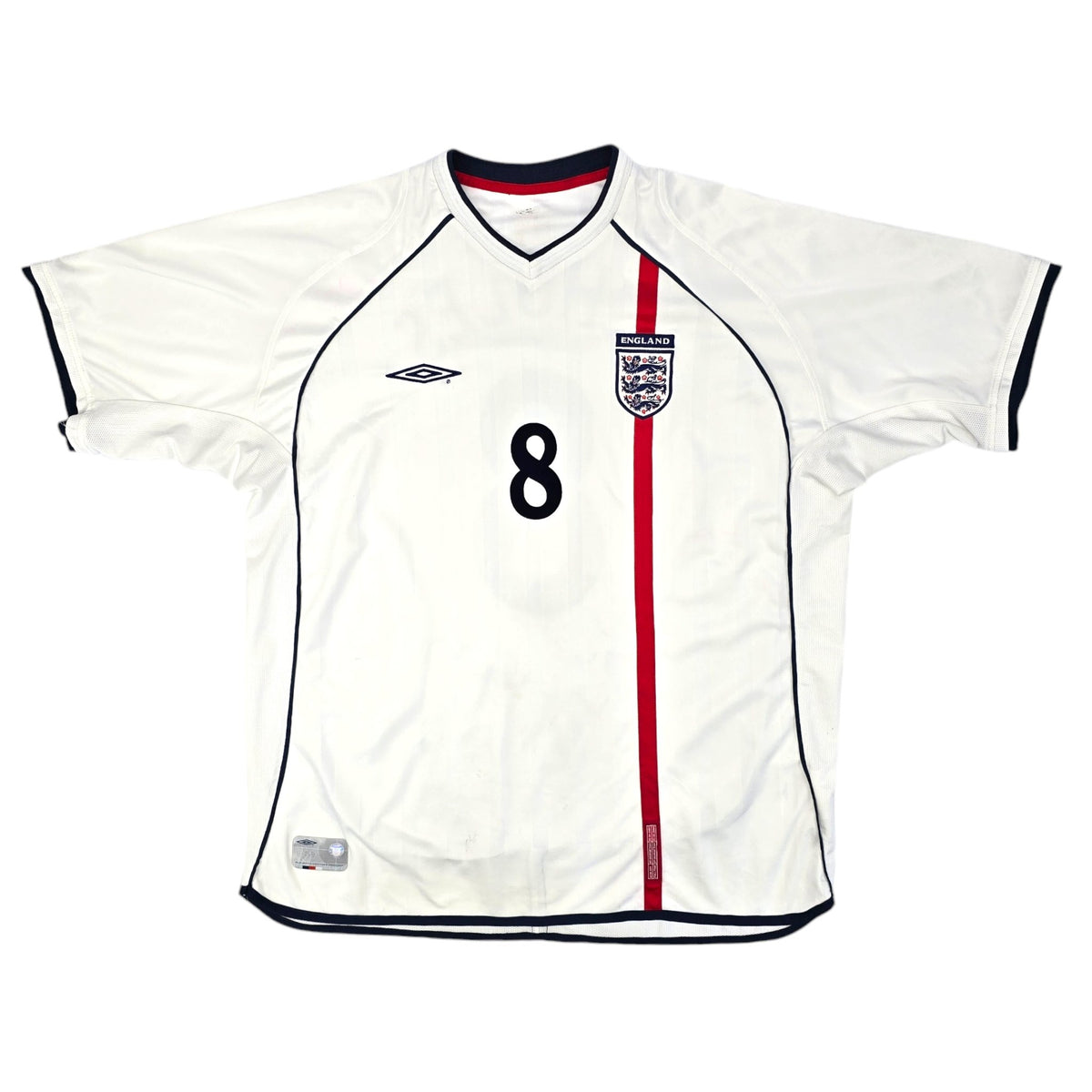 2001/03 England Home Football Shirt (2XL) Umbro #8 Scholes - Football Finery - FF204232