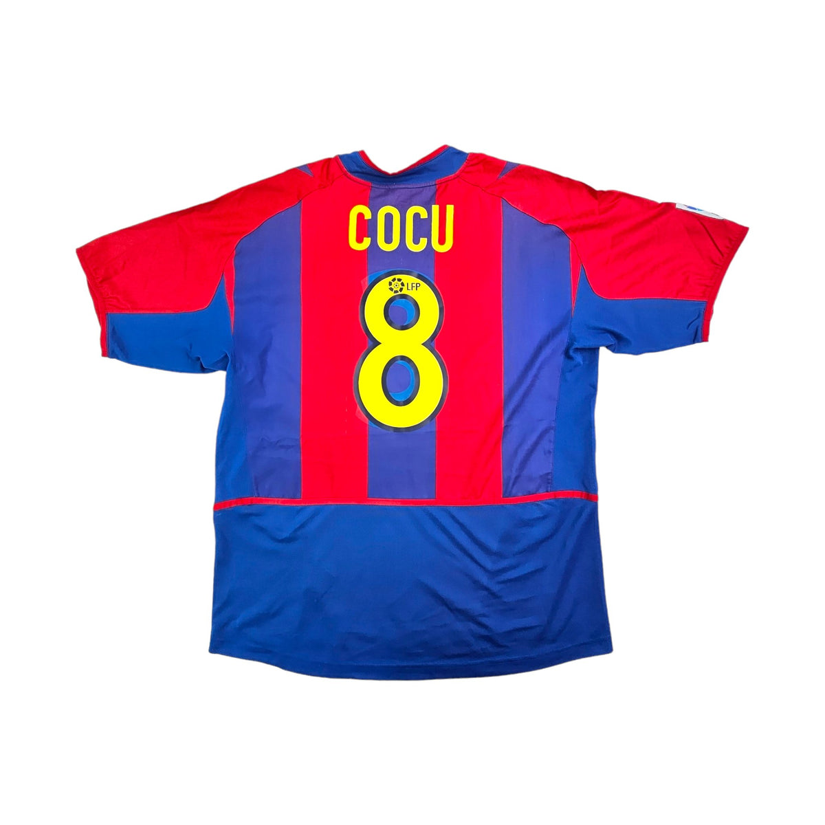 2002/03 Barcelona Home Football Shirt (L) Nike #8 Cocu - Football Finery - FF203699