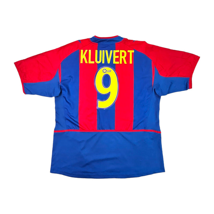 2002/03 Barcelona Home Football Shirt (L) Nike #9 Kluivert - Football Finery - FF203515