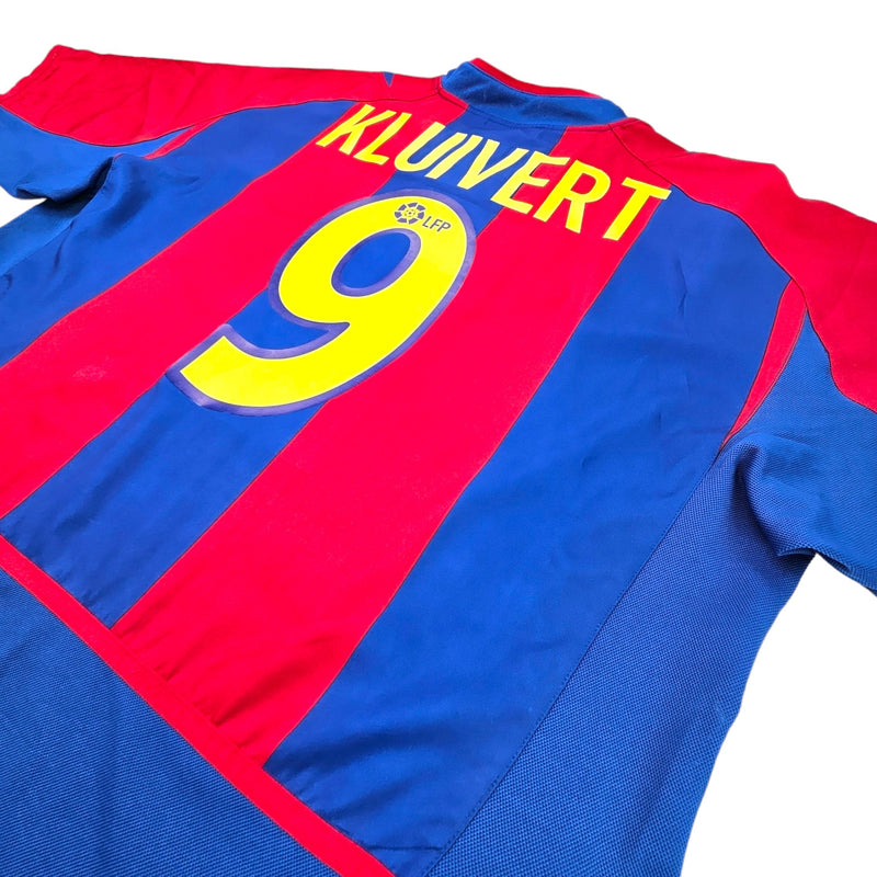 2002/03 Barcelona Home Football Shirt (L) Nike #9 Kluivert - Football Finery - FF203515