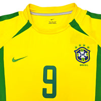 2002/03 Brazil Home Football Shirt (M) Nike #9 Ronaldo - Football Finery - FF203880