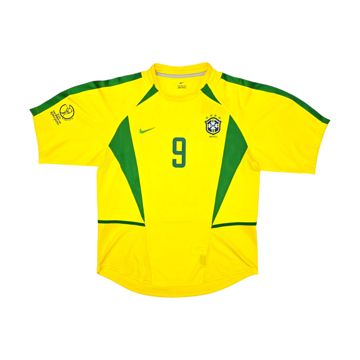 2002/03 Brazil Home Football Shirt (M) Nike #9 Ronaldo - Football Finery - FF203880