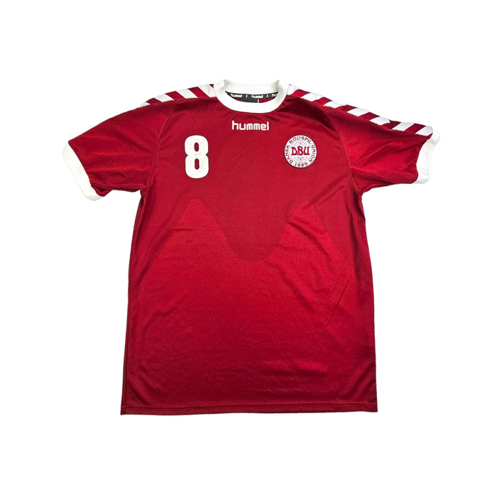 2002/03 Denmark Home Football Shirt (L) Hummel #8 (Grønkjær) - Football Finery - FF203496