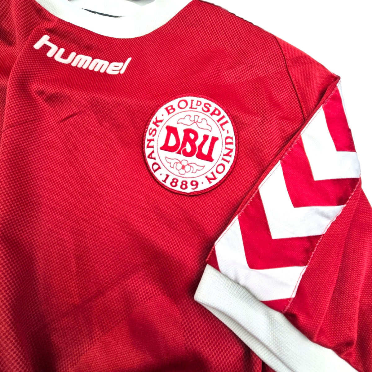 2002/03 Denmark Home Football Shirt (L) Hummel #8 (Grønkjær) - Football Finery - FF203496