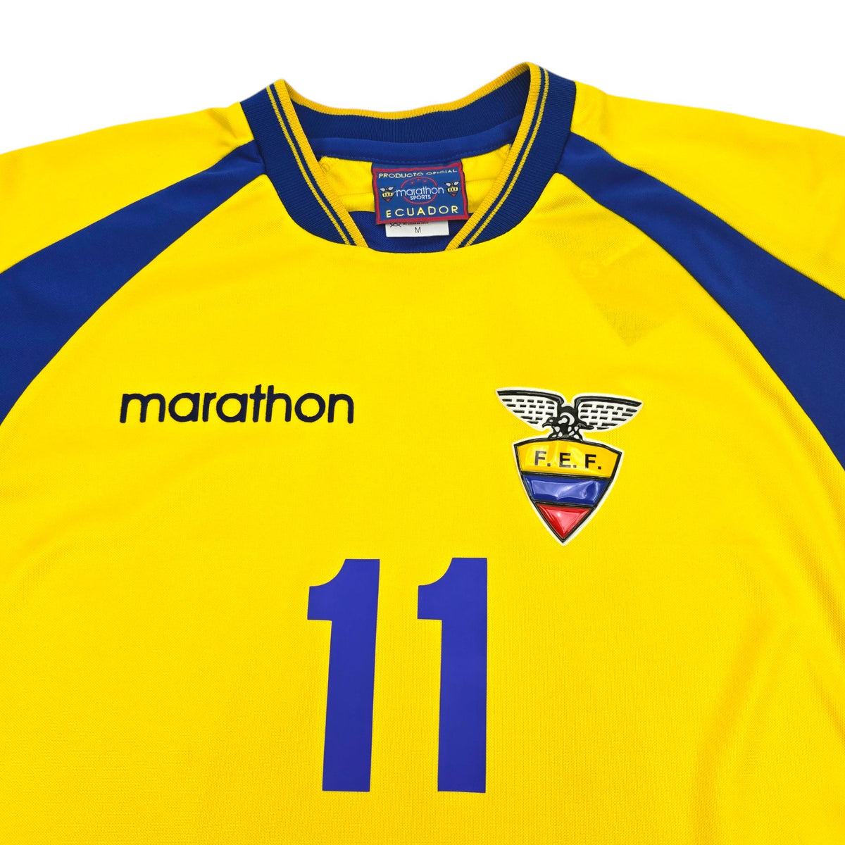 2002/03 Ecuador Home Football Shirt (M) Marathon #11 Delgado - Football Finery - FF204326