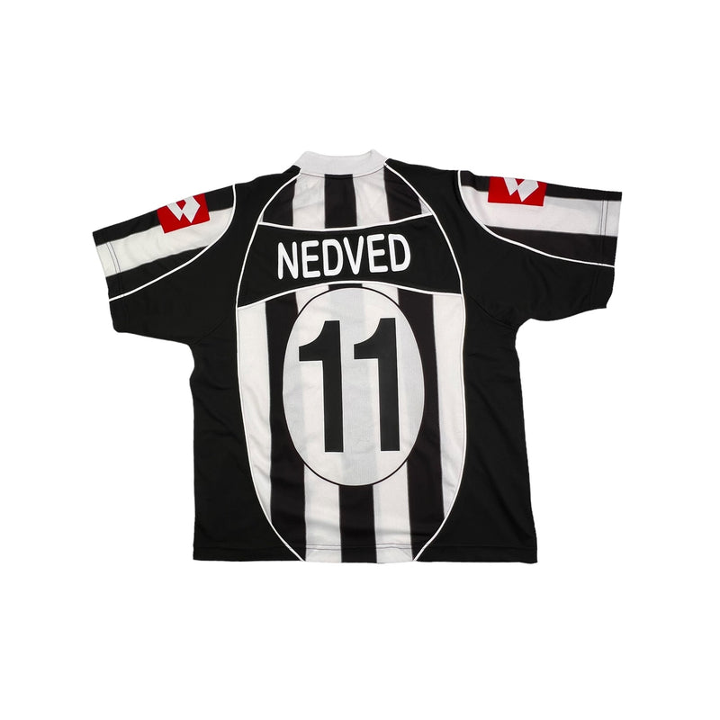 2002/03 Juventus Home Football Shirt (L) Lotto # 11 Nedved - Football Finery - FF202757