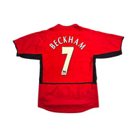 2002/03 Manchester United Home Football Shirt (S) Nike #7 Beckham - Football Finery - FF203558