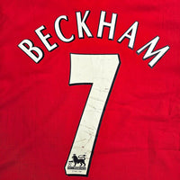 2002/03 Manchester United Home Football Shirt (S) Nike #7 Beckham - Football Finery - FF203558