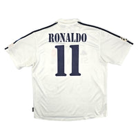 2002/03 Real Madrid Home Football Shirt (L) Adidas #11 Ronaldo (UCL) - Football Finery - FF204241