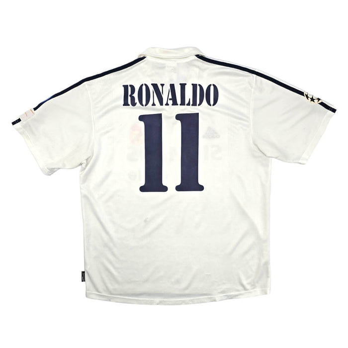 2002/03 Real Madrid Home Football Shirt (L) Adidas #11 Ronaldo (UCL) - Football Finery - FF204241