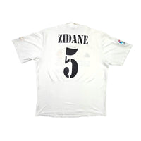 2002/03 Real Madrid Home Football Shirt (L) Adidas #5 Zidane *Centenary* - Football Finery - FF203438