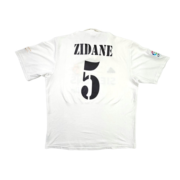 2002/03 Real Madrid Home Football Shirt (L) Adidas #5 Zidane *Centenary* - Football Finery - FF203438