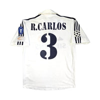 2002/03 Real Madrid Home Football Shirt (M) Adidas #3 Carlos (Centenary) - Football Finery - FF203292