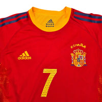 2002/03 Spain Home Football Shirt (S) Adidas #7 Raul (Player Version) - Football Finery - FF203873