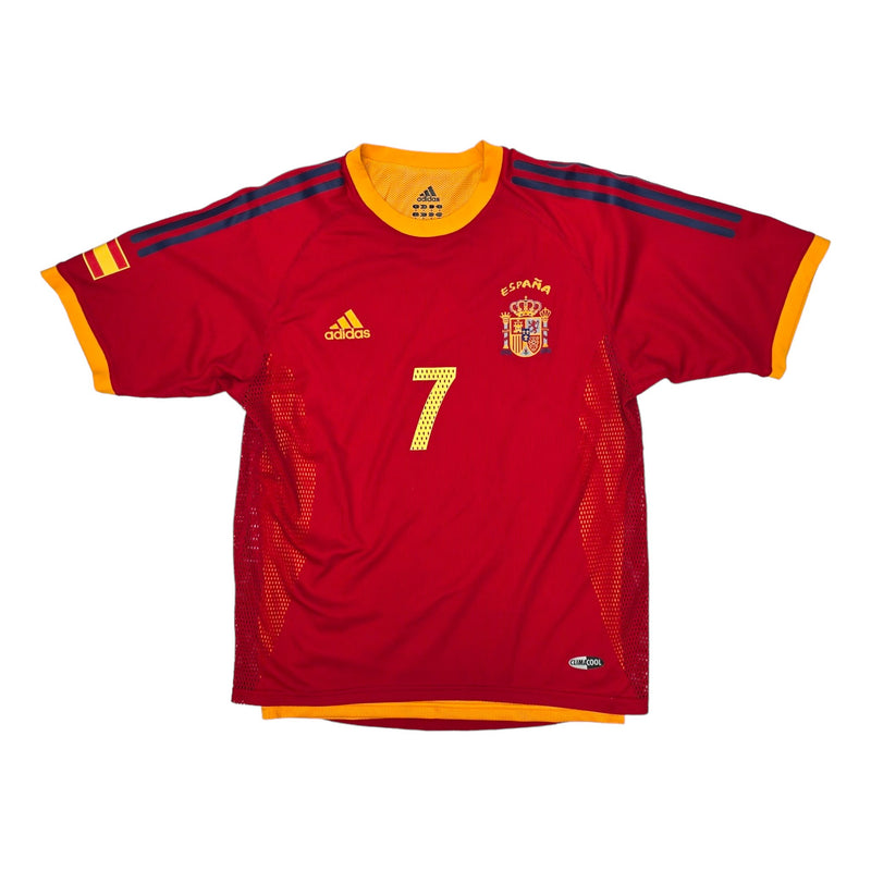 2002/03 Spain Home Football Shirt (S) Adidas #7 Raul (Player Version) - Football Finery - FF203873