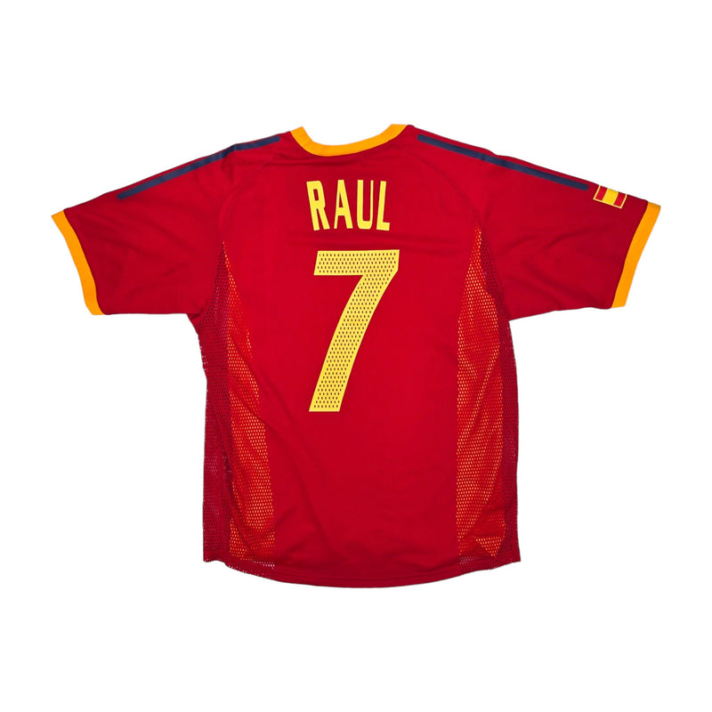 2002/03 Spain Home Football Shirt (S) Adidas #7 Raul (Player Version) - Football Finery - FF203873