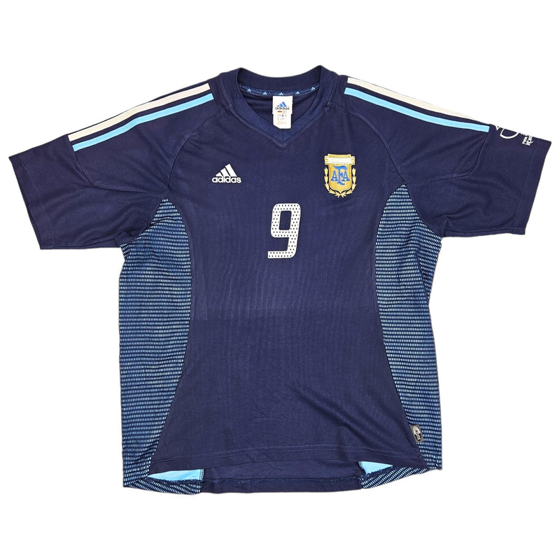 2002/04 Argentina Away Football Shirt (L) Adidas #9 Batistuta - Football Finery - FF204157