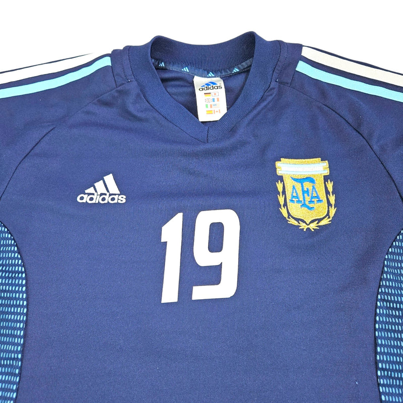 2002/04 Argentina Away Football Shirt (M) Adidas # 19 Crespo - Football Finery - FF202462