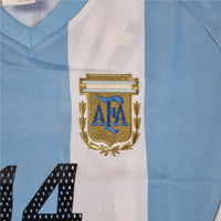 2002/04 Argentina Home Football Shirt (L) Adidas #14 Simeone - Football Finery - FF202798