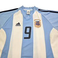 2002/04 Argentina Home Football Shirt (L) Adidas #9 Batistuta - Football Finery - FF203182