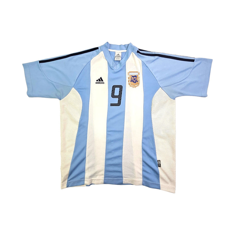 2002/04 Argentina Home Football Shirt (L) Adidas #9 Batistuta - Football Finery - FF203182