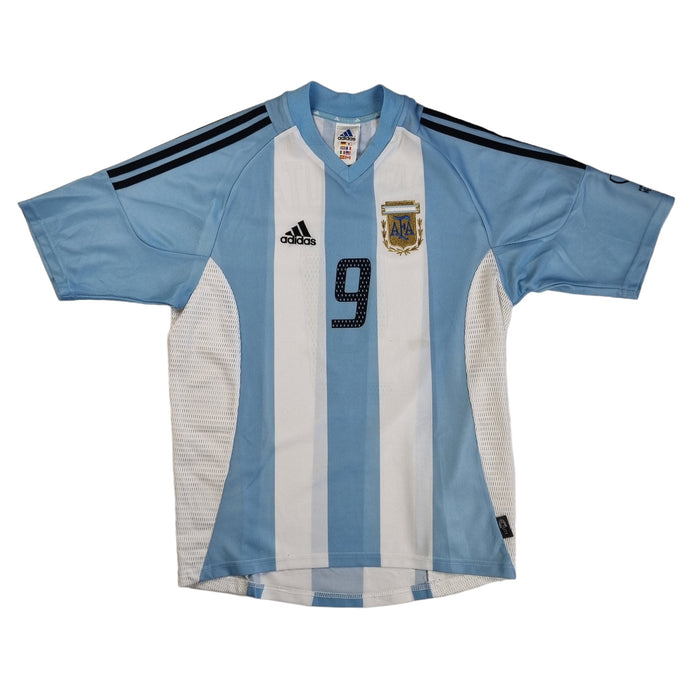 2002/04 Argentina Home Football Shirt (M) Adidas #9 Batistuta - Football Finery - FF202593