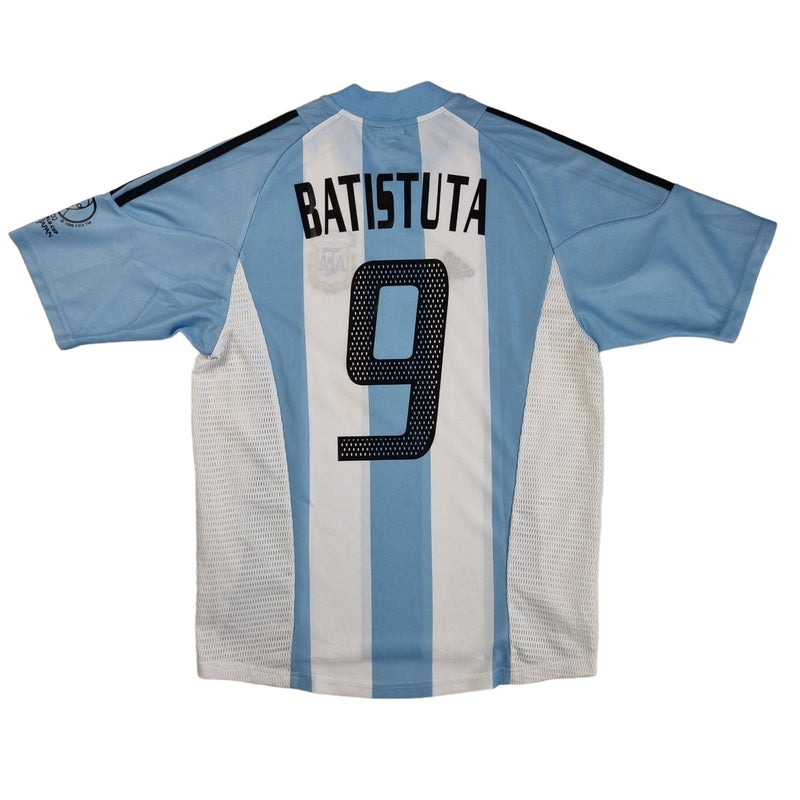 2002/04 Argentina Home Football Shirt (M) Adidas #9 Batistuta - Football Finery - FF202593