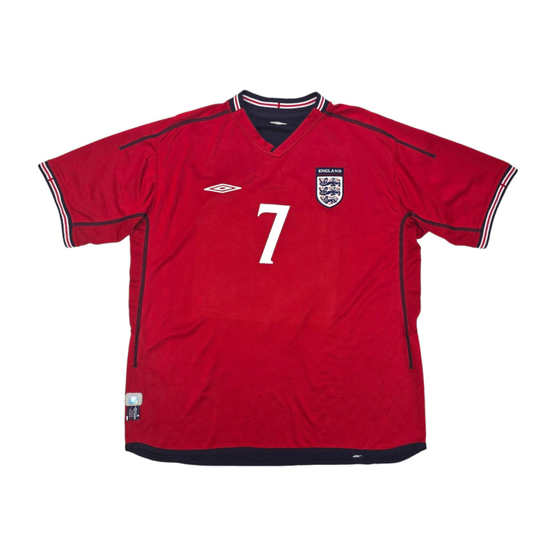 2002/04 England Away Football Shirt (XL) Umbro #7 Beckham - Football Finery - FF202536