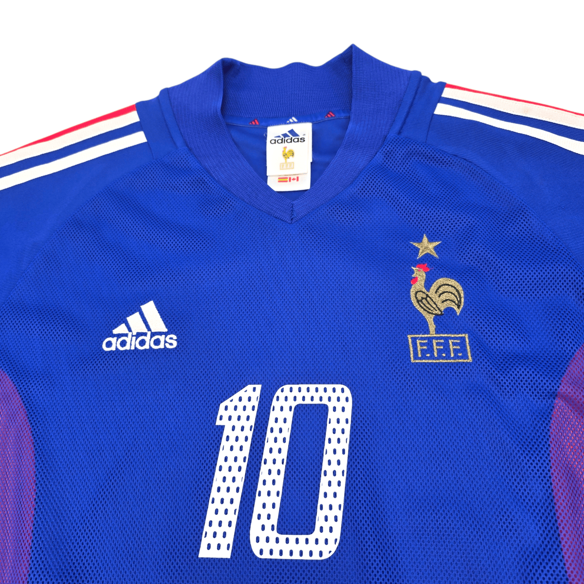 2002/04 France Home Football Shirt (L) Adidas #10 Zidane - Football Finery - FF204590