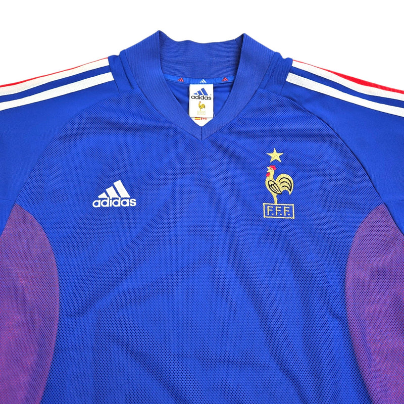 2002/04 France Home Football Shirt (L) Adidas - Football Finery - FF202704